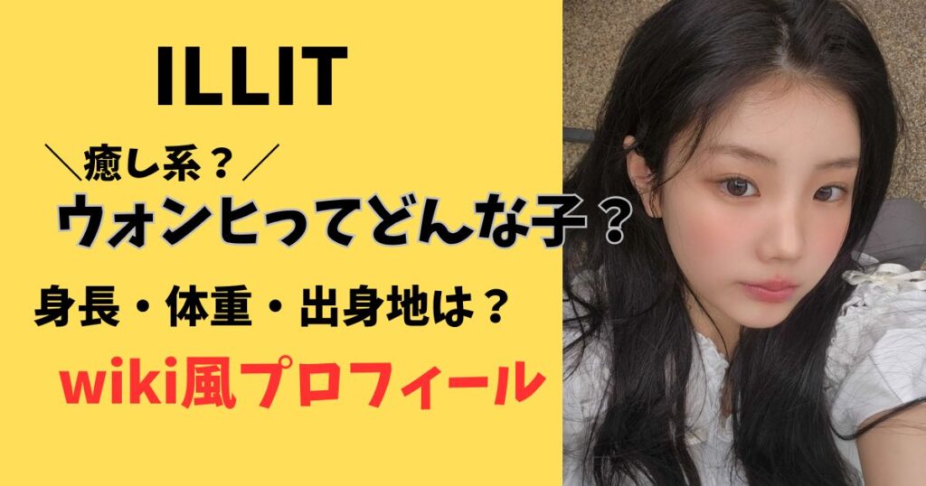 アイリットのウォンヒの身長、体重、出身地は？プロフィール紹介